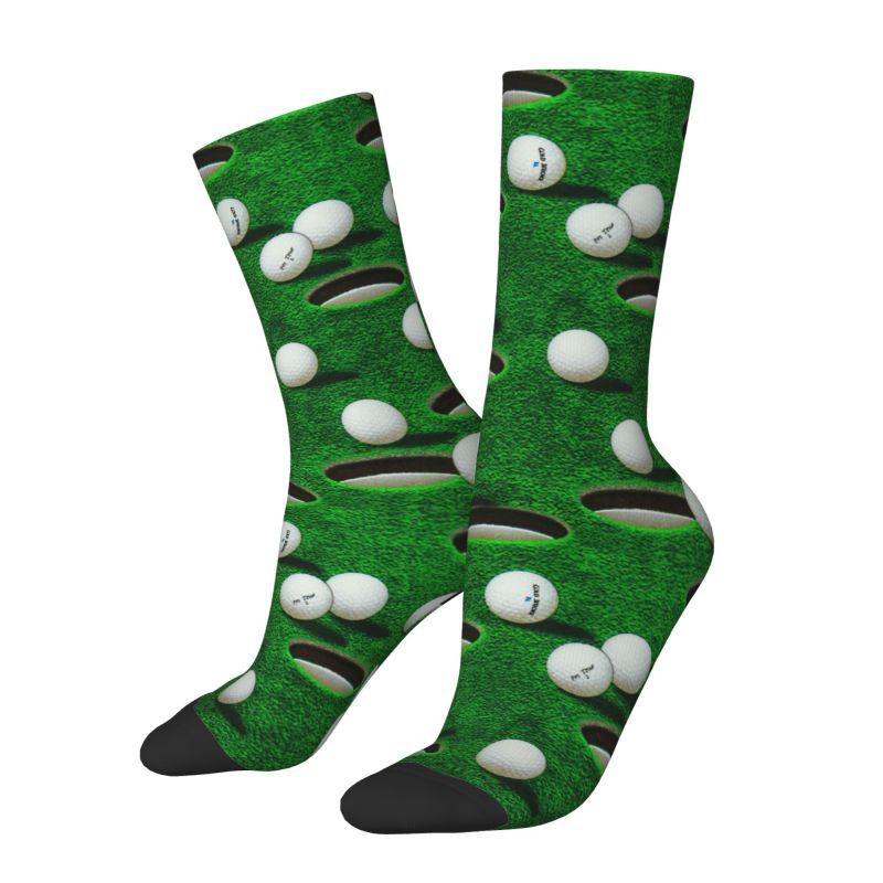 Dress Sock Men - Custom Golf Sport Green Men's Crew