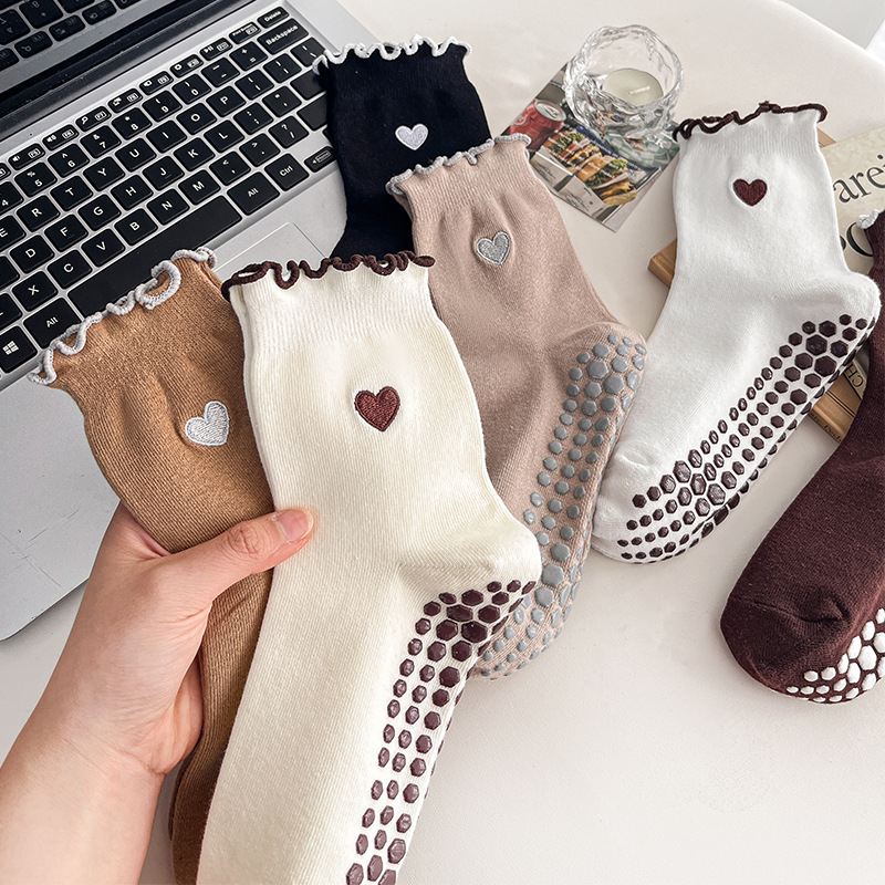Yoga Socks Women Cotton Heart  - Grip Sock Yoga review and price