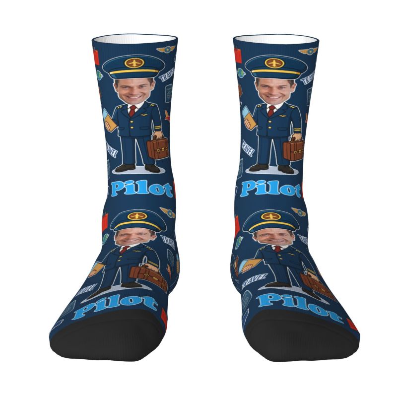 Novelty Men's Funny Pilot Cust - Dress Sock Men review and price
