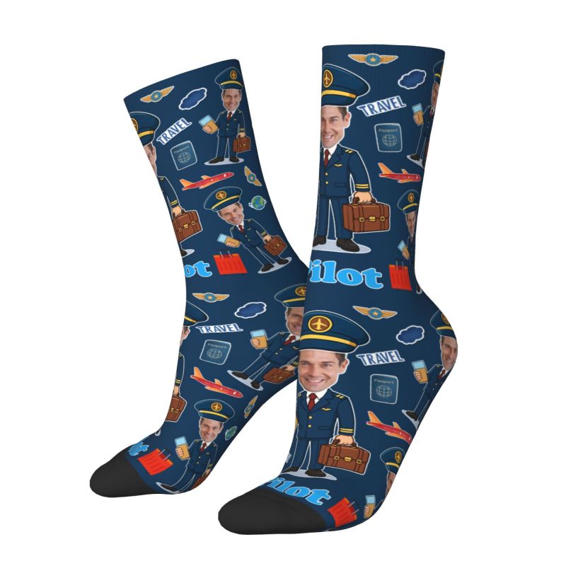 Novelty Men's Funny Pilot Cust - Dress Sock Men review and price