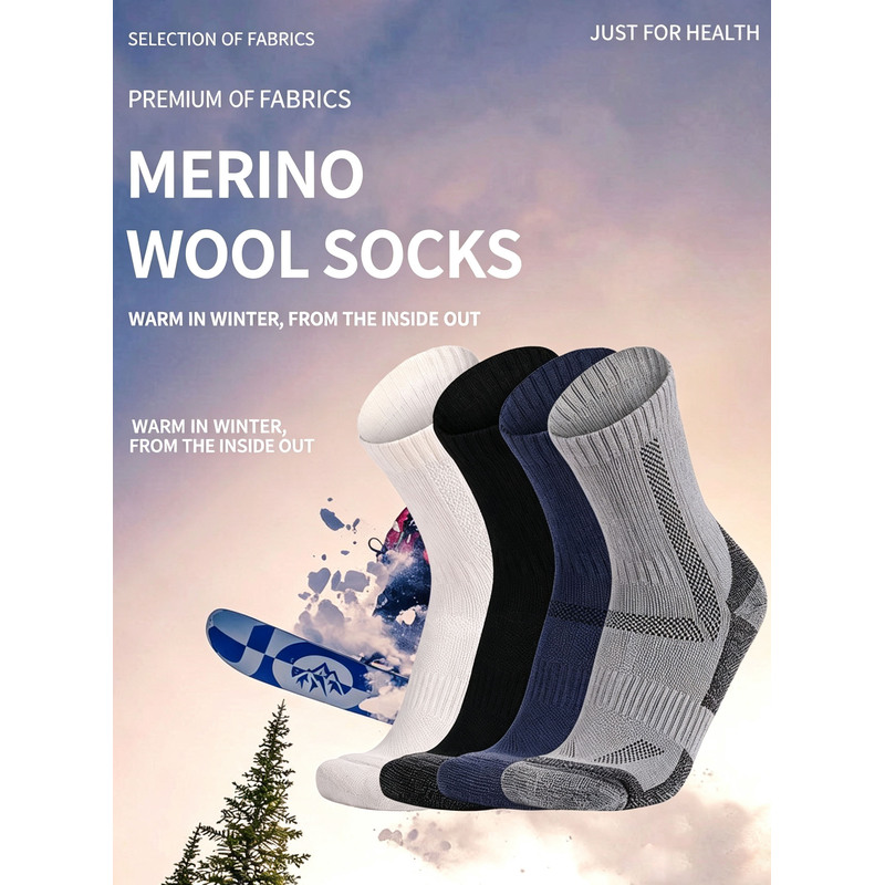 5PCS Men's Thick Merino Wool H - Wool Hiking Sock review and price